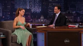 Alyssa Milano Cleaving it up on Kimmel