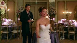 Alyssa Milano Cleavage in Castle