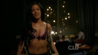 Heather Hemmens Stretching and in Underwear on Hellcats