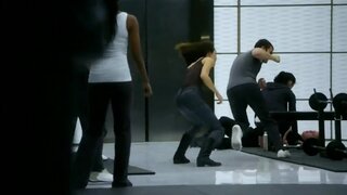 Maggie Q swimming on Nikita S1e10e11