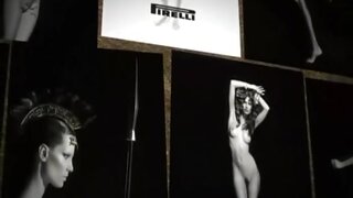 Lara Stone Topless from Pirelli Calendar 2011 Behind The Scenes