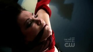 Erica Durance in leather on Smallville S10e3