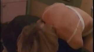 Markie Post Bra-popping titty flesh, in Panties and Upskirt in Chasing the Dragon