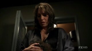 Katey Sagal Pokers and Cleavage on Sons of Anarchy S02E11