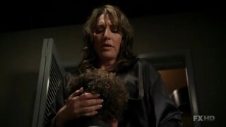 Katey Sagal Pokers and Cleavage on Sons of Anarchy S02E11