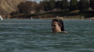 Chloe Bridges in wet Bra and Panties in Forget Me Not