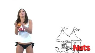 Rosie Jones Topless Xmas Photoshoot and Topless Juggling