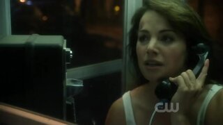 Erica Durance in tank top on Smallville