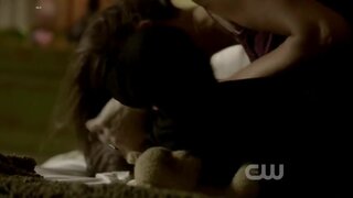 Nina Dobrev in Bra on The Vampire Diaries