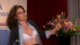 Tina Fey Rips Open Her Shirt While Doing A Little Dance on 30 Rock