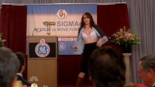 Tina Fey Rips Open Her Shirt While Doing A Little Dance on 30 Rock