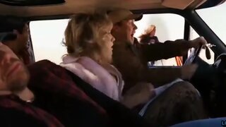 Brit Morgan Cleavage and Unknown girl Topless in Beer For My Horse