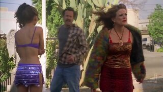 Nadine Velazquez Grabbing her Breasts in Bra on My Name Is Earl