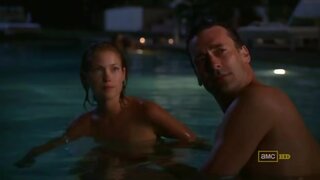 Laura Ramsey taking off her Underwear in Mad Men