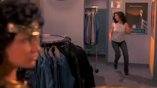 Rachael Leigh Cook in a hot superhero outfit in Scorched