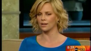 Charlize Theron on Letterman and GMA recently