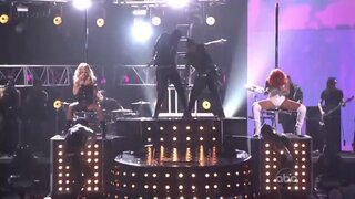 Rihanna and Britney Spears Performing at the Billboard Music Awards