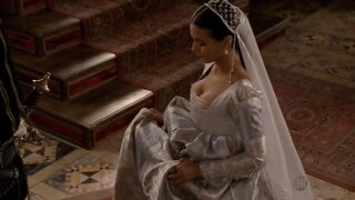 Emmanuelle Chriqui Cleavage on The Borgias s1e6