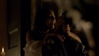 Emmanuelle Chriqui Cleavage on The Borgias s1e6