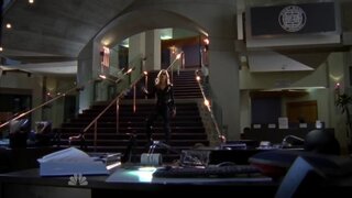 Yvonne Strahovski in leather on Chuck s4e17