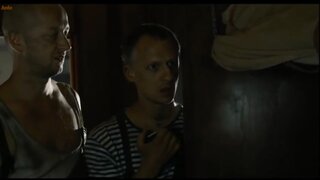 Thora Birch Nude and licking a guy in Train