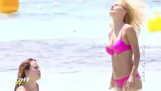 Michelle Hunziker in Bikini at Formentera Beach