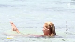 Michelle Hunziker in Bikini at Formentera Beach