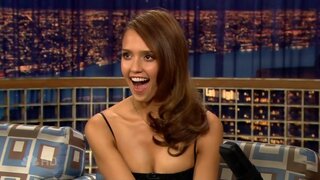 Jessica Alba Looking Cleavagey on Late Night