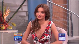 Miranda Kerr hot leggy super model on talk shows