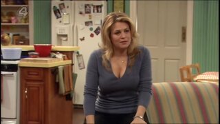 Anita Barone in Black Bra and Cleavage on The War At Home