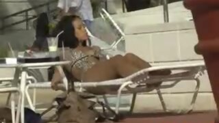 Rihanna paparazzi Bikini videos on the beach of Barbados