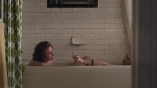 Jemima Kirke and Lena Dunham Topless in bath together on Girls s02e04