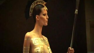 Iris Strubegger Nude with some body paint from Pirelli Calendar 2011 Behind The Scenes