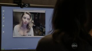 Kelli Garner pixelated boobs on My Generation
