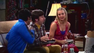 Kaley Cuoco stretching in gym clothes and Cleavage on Big Bang Theory