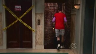 Kaley Cuoco stretching in gym clothes and Cleavage on Big Bang Theory
