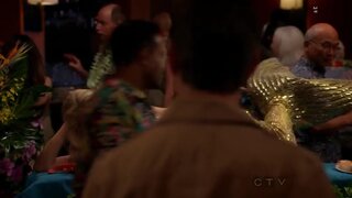 Leven Rambin in Mermaid costume on Scoundrels s01e07
