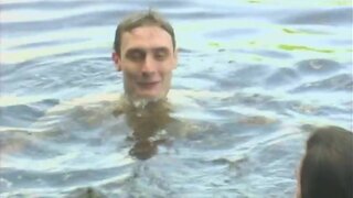 Heather Christine Fully Nude diving into the water in Creature From The Hillbilly Lagoon