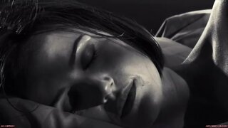 Carla Gugino Bare Breasts and in Panties in Sin City