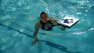 Daniela Ruah Cleavage and Wet on NCIS la S1e21