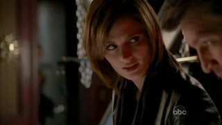 Dina Meyer Cleavage in leather on Castle S2e16