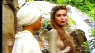 Maitê Proença in mud on Dona Beija Soap Opera