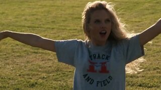 Taylor Swift in shorts and Leggy in Valentines Day