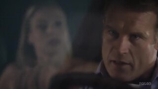 Kristin Lehman Cleavage in Bra on Human Target S1e5