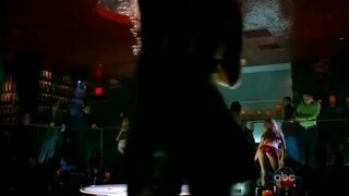 Lyndsay Haldorson in stripper wear on Forgotten S1e13