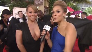 Mariah Carey Big Cleavage at the Golden Globes