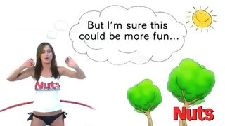 Rosie Jones Topless Hula Hooping