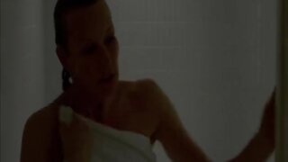 Estelle Lefebure Nude Showering from Otages