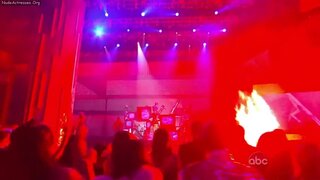 Rihanna performing on the American Music Awards