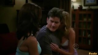 Tricia Helfer in Lingerie on Two and a Half Men